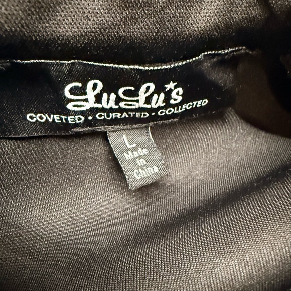 Lulus Ruffle Mock-Neck Peplum Top – Size Large - Picture 2 of 6